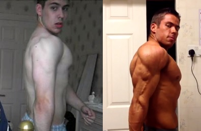 body transformation skinny to muscular